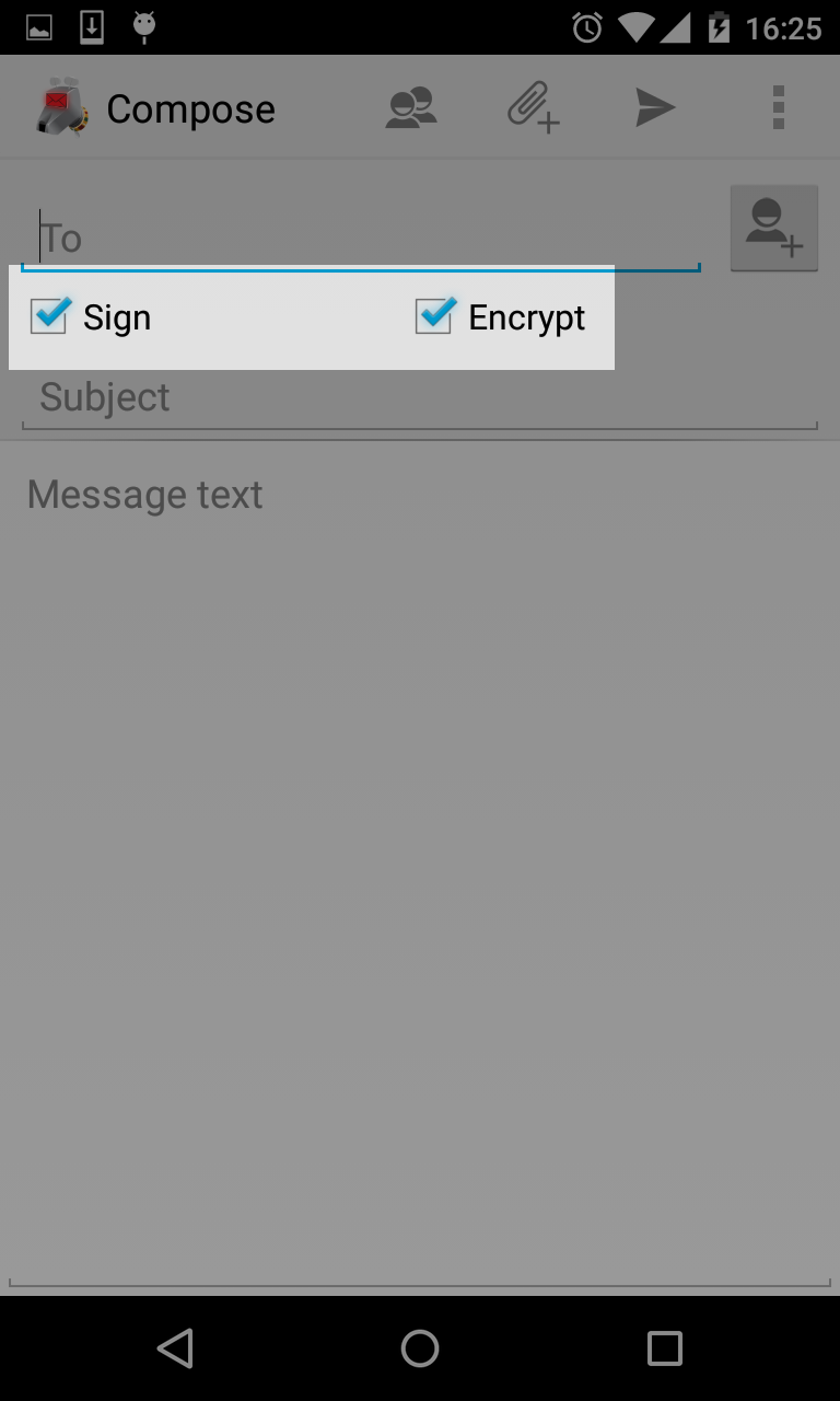 check all checkboxes on the Compose screen