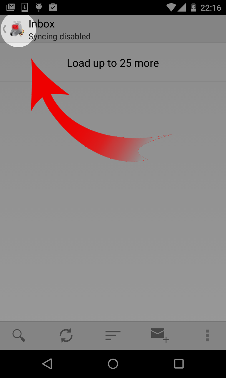 Screenshot: go up
